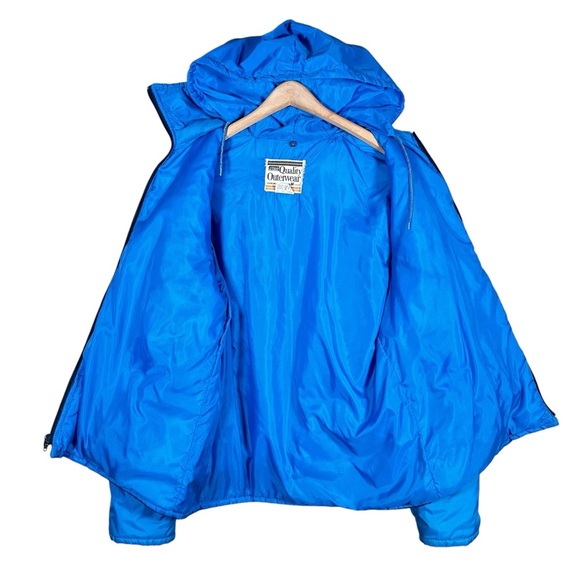 VINTAGE Retro Nylon Insulated Puffer Jacket - Picture 6 of 8